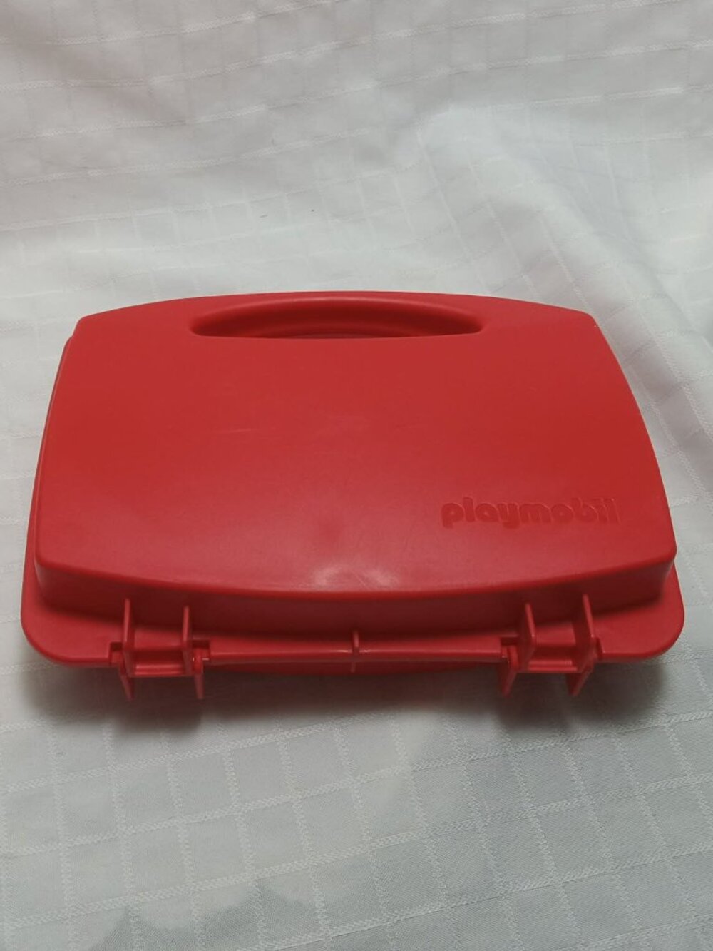 Playmobil red carrying case made of durable plastic - small model - empty